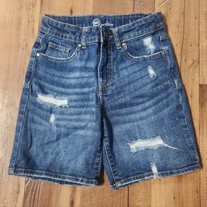 Wonder Nation Distressed Girls Blue Jean Shorts Size 8